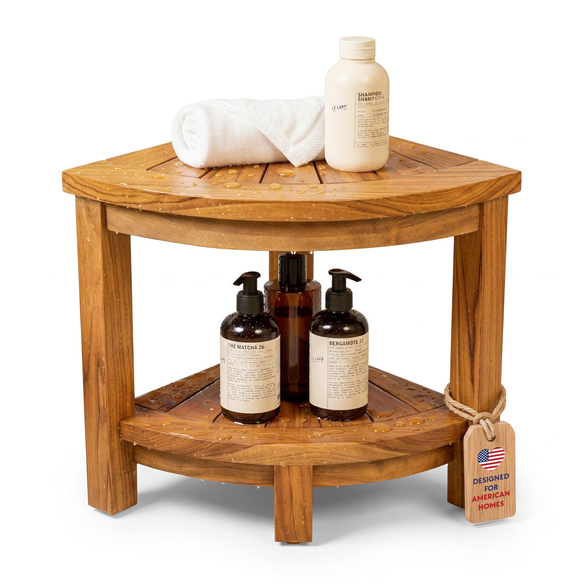 Teak 2 Tier Shower Stool R100194