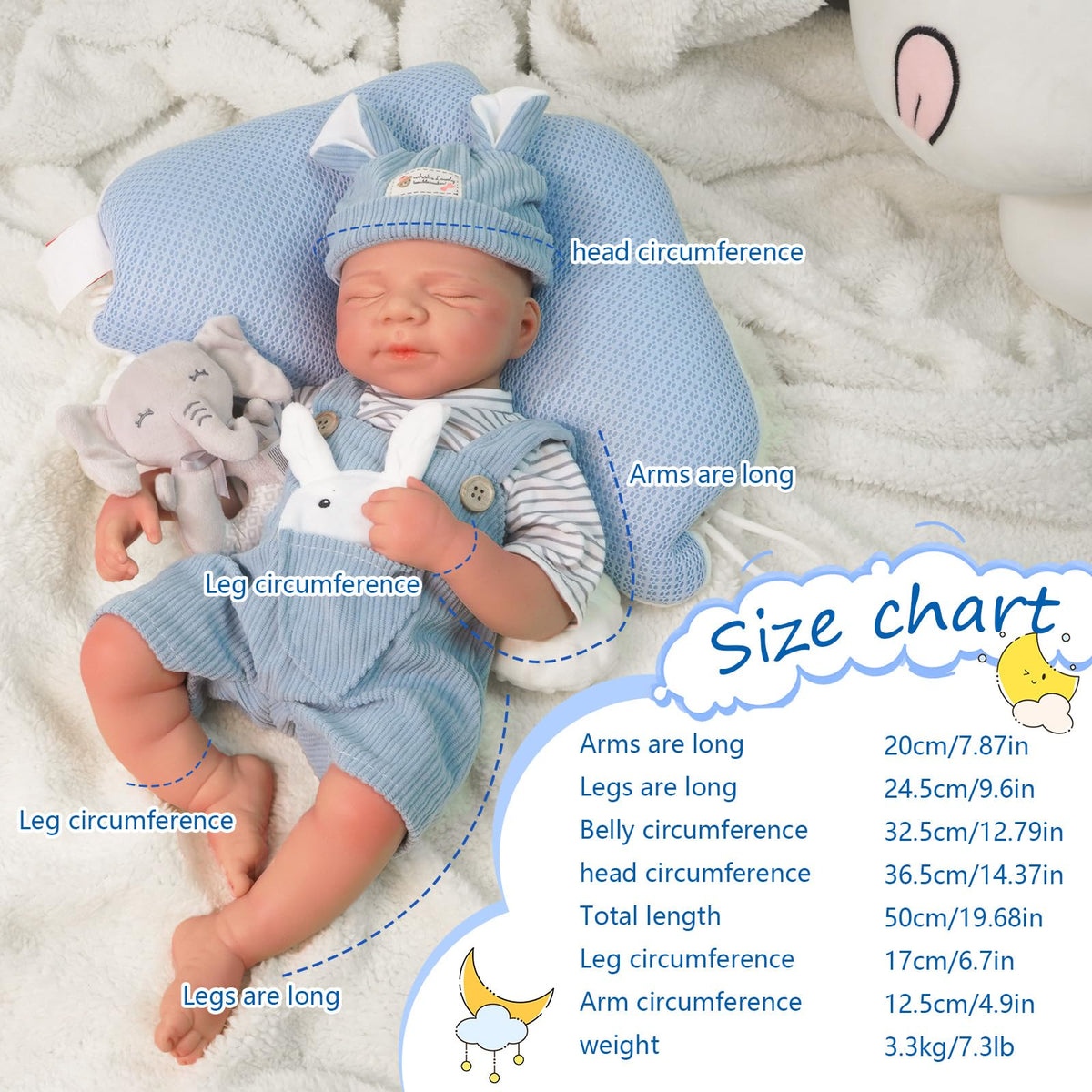 20 Inch Full Silicone Baby Doll Z72991