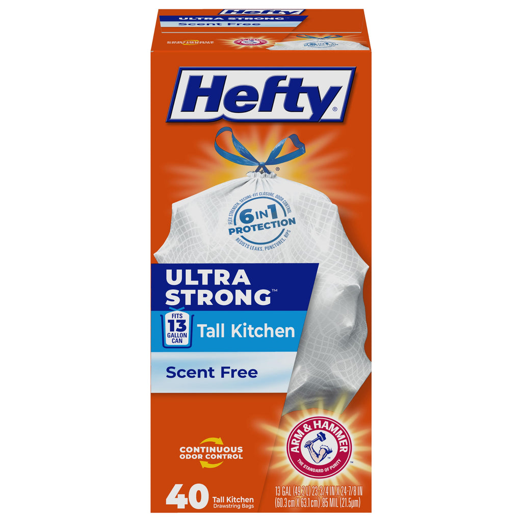 13 Gal White Unscented Kitchen Trash Bags H12227