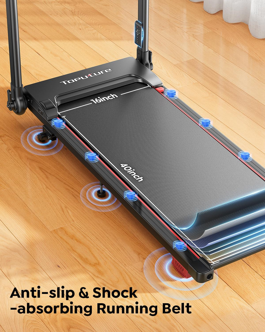 Foldable Treadmill with Incline and Adjustable Handle Bar S723