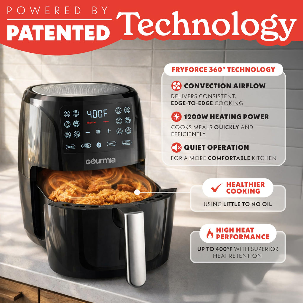 Black 6 Qt Air Fryer K1737