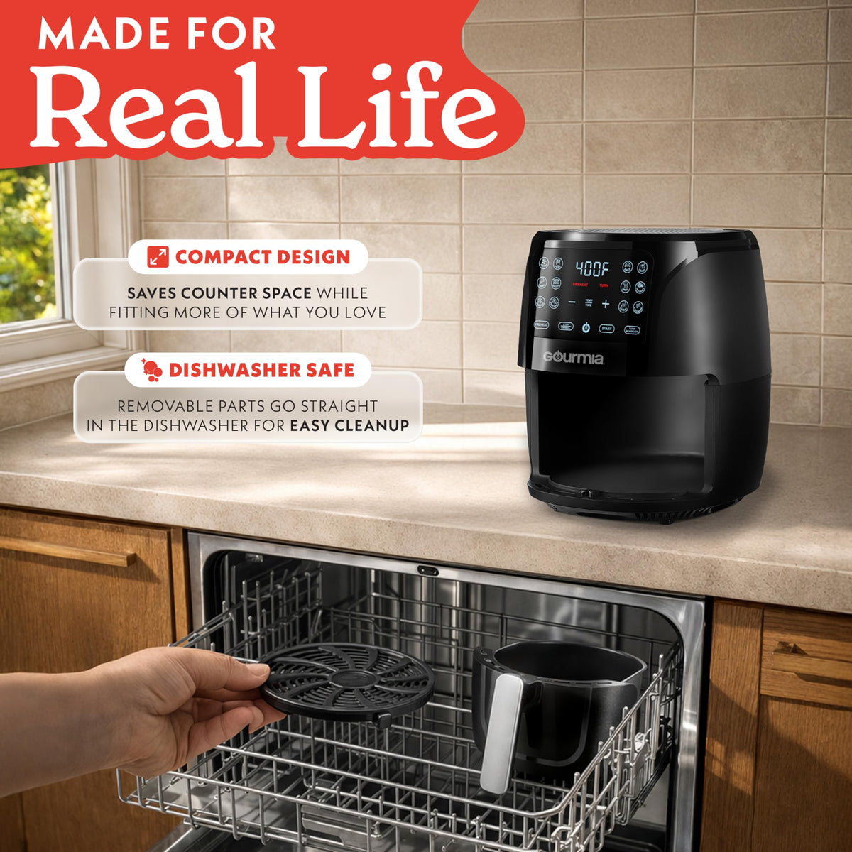 Black 6 Qt Air Fryer K1737