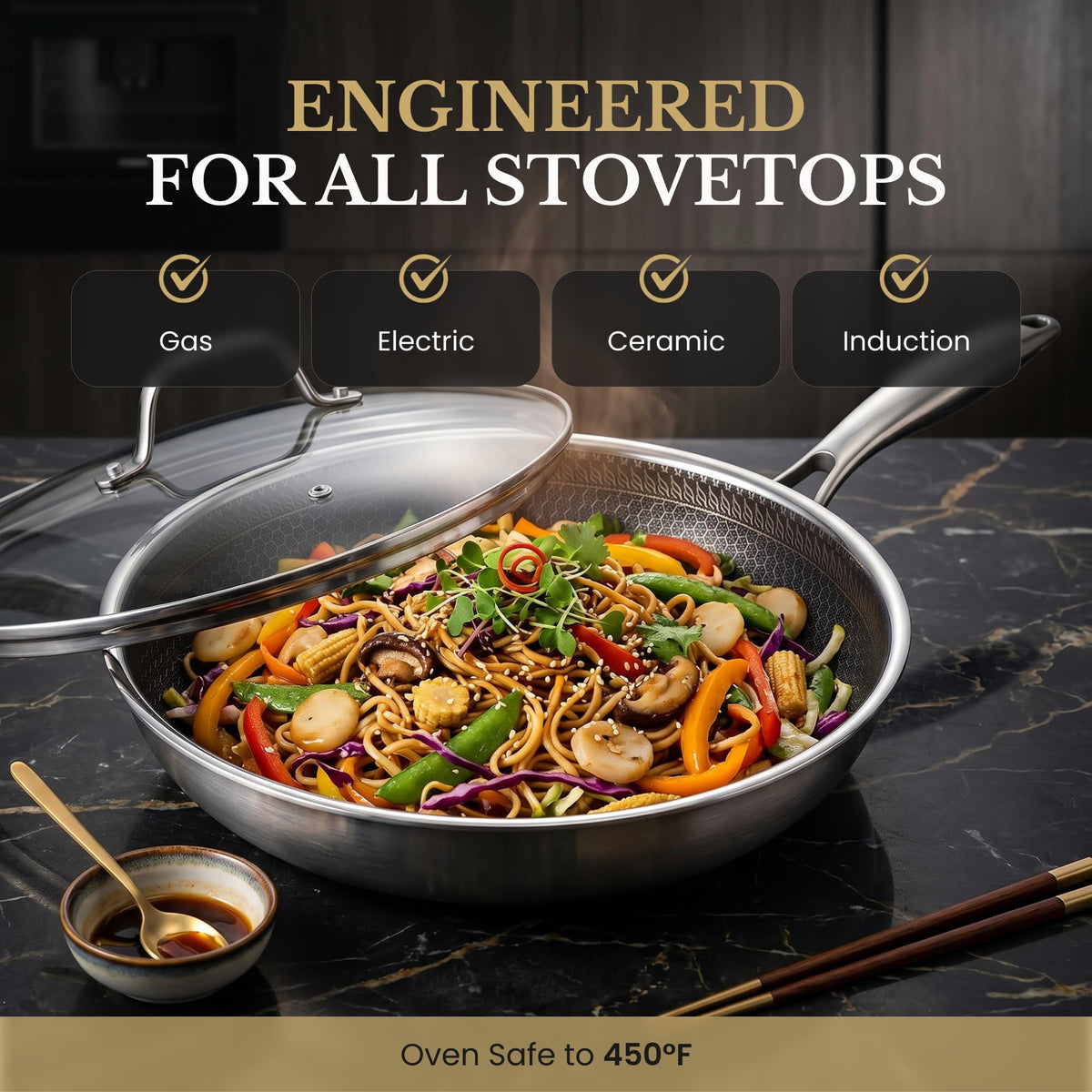 8/10/12" Stainless Steel Nonstick Pan Set G77106