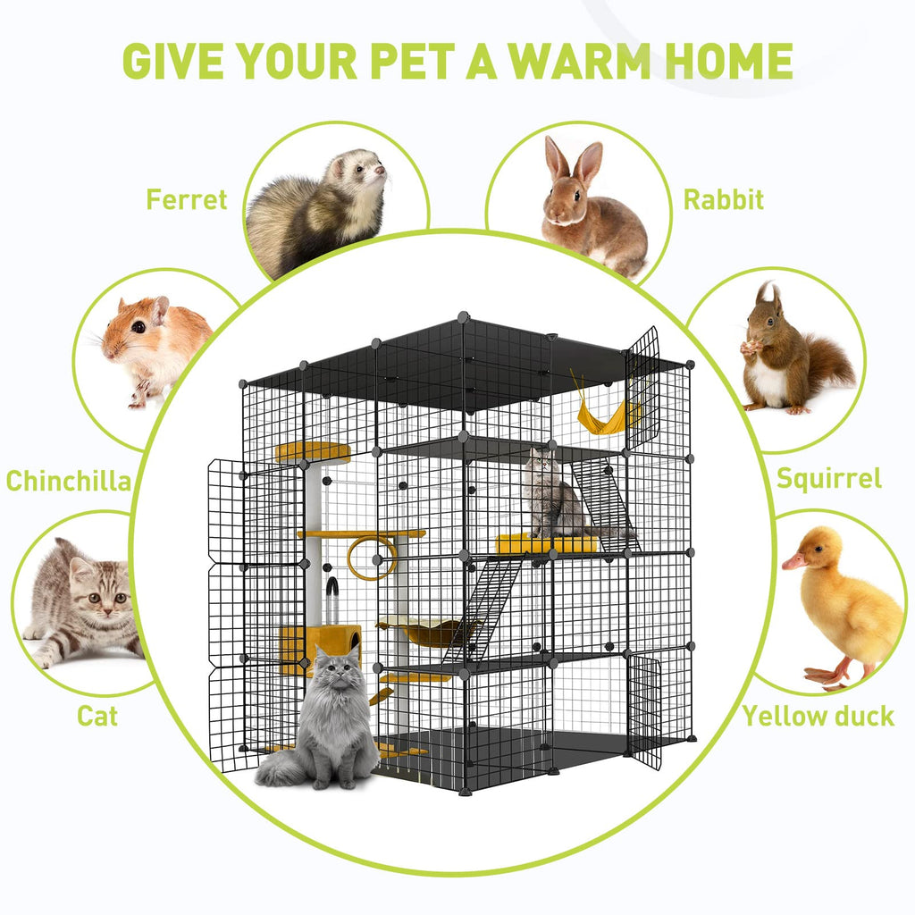 Large Cat Cage Detachable Metal Wire Playpen V46037