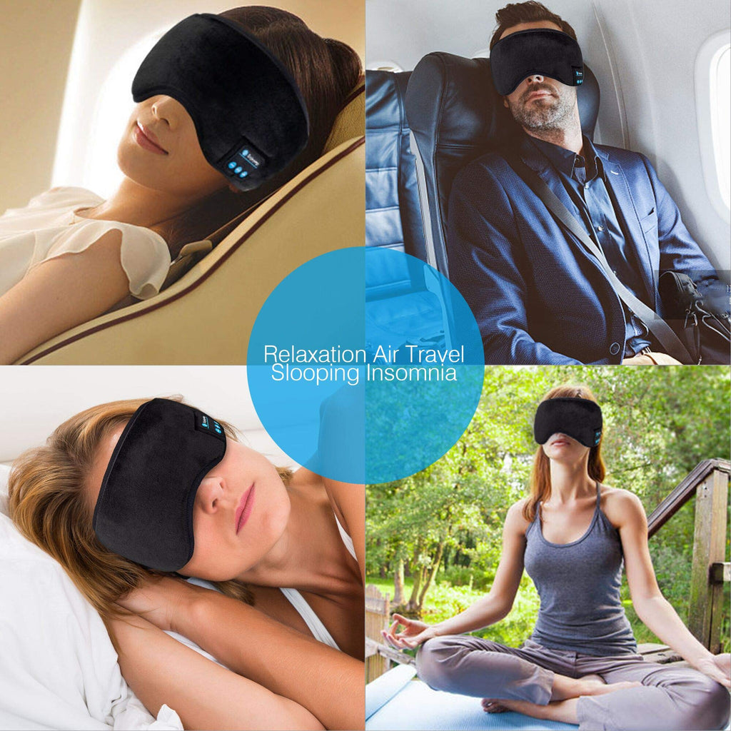 Bluetooth Sleep Headphones Eye Mask with Built-in Speakers Microphone R79993