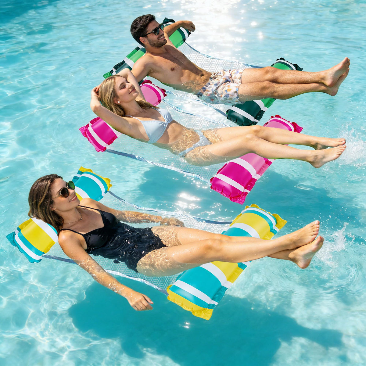 4 Pack Inflatable Pool Float Hammocks N665