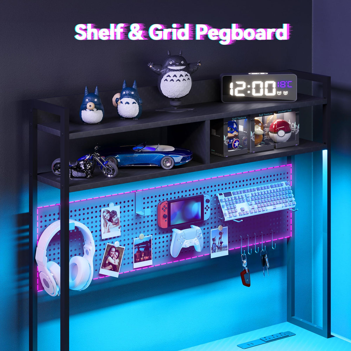 L Shaped Gaming Desk with Hutch X22470