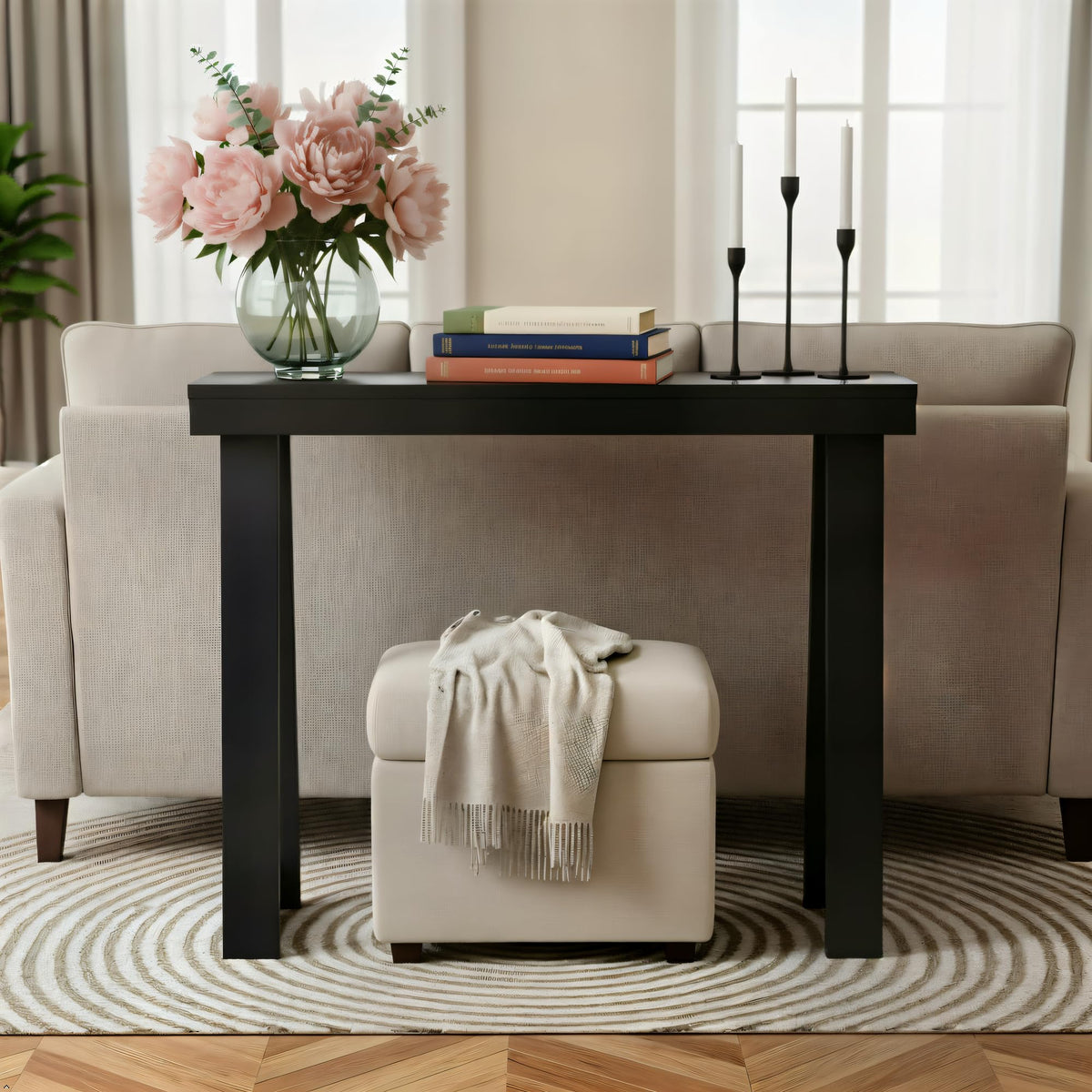 Black Console Table Q85161