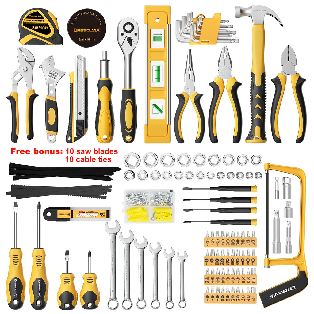 199 Piece Tool Kit with Socket Wrench Tool Box Case V2332