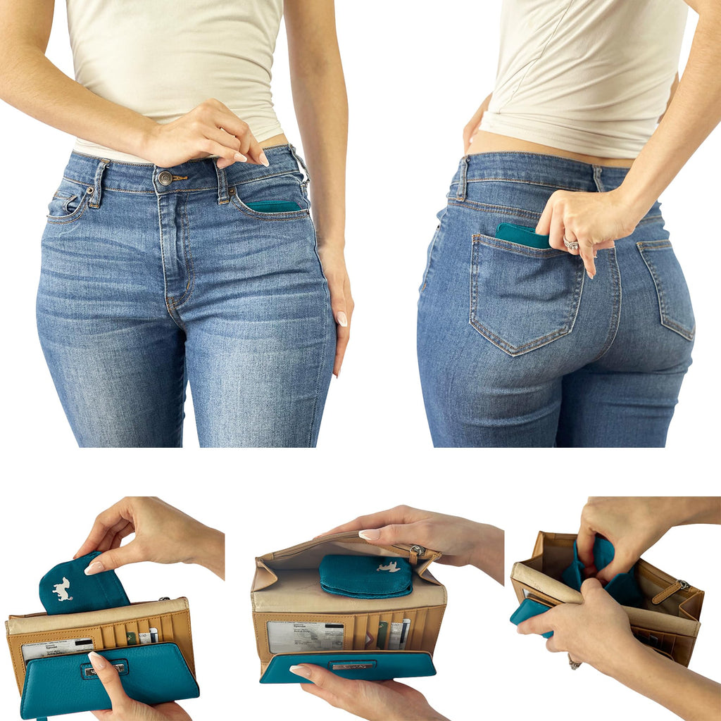 Turquoise Dog Treat Pouch with Magnetic Closure G8734