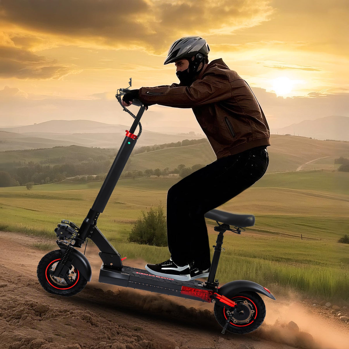 1200W Motor 30 MPH 30 Miles Range Folding Electric Scooter with Seat X7741