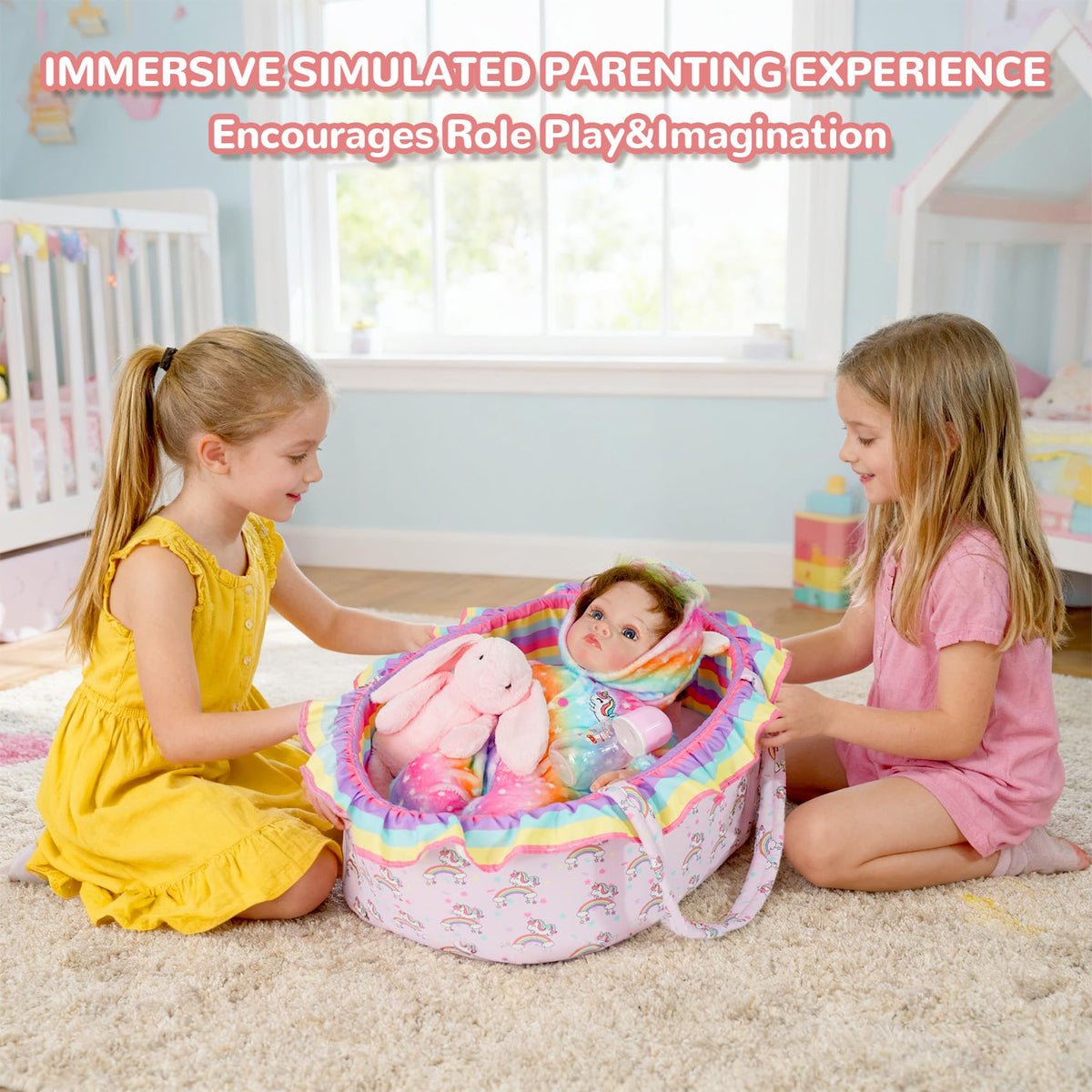 Baby Doll Clothes Outfit Set with Bassinet L36336