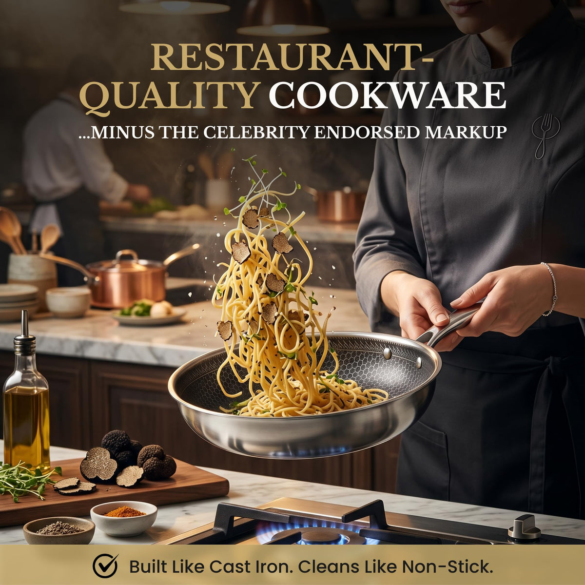 8/10/12" Stainless Steel Nonstick Pan Set G77106