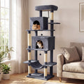 70-inch Multi-Level Cat Tree with Condos and Hammock O7587