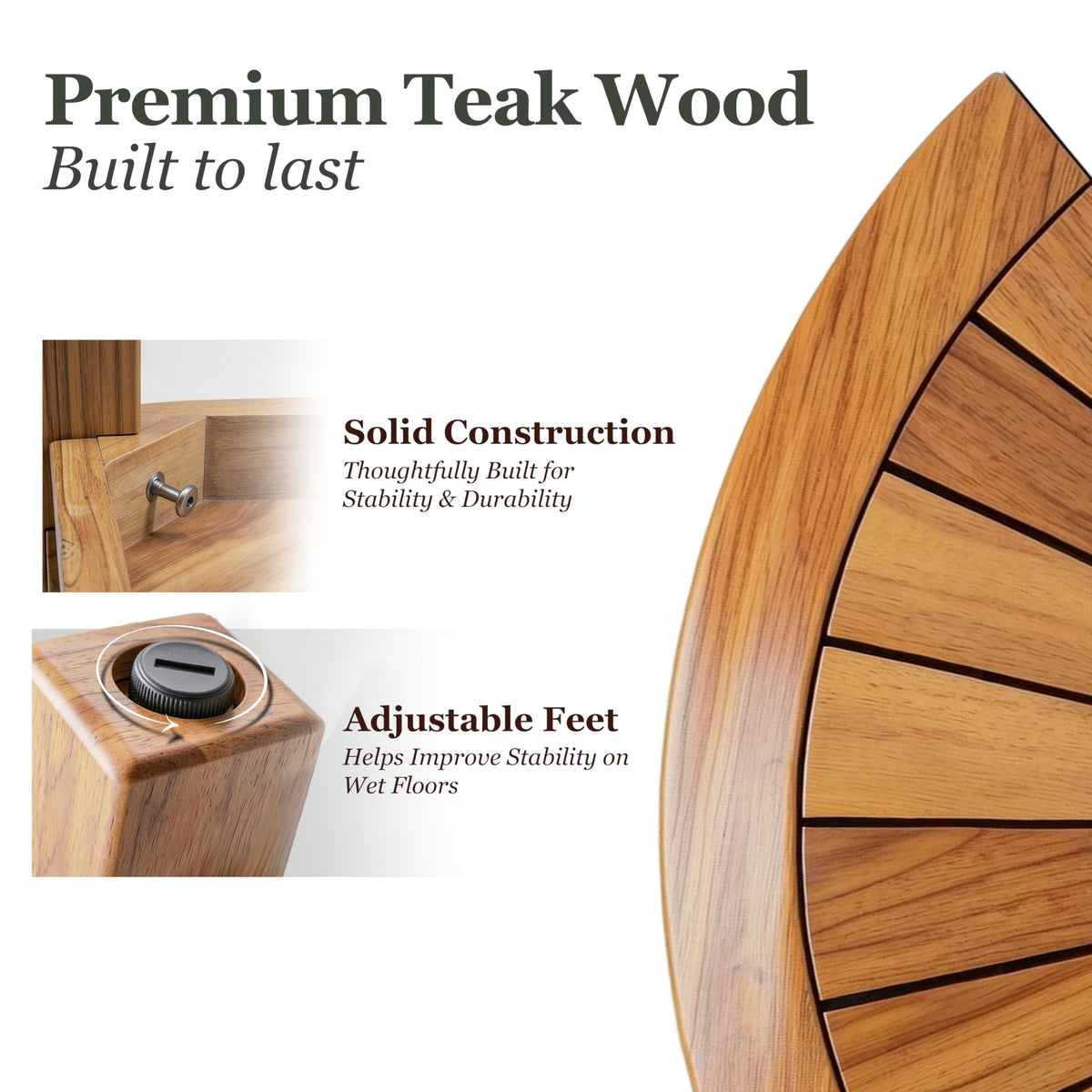 Teak 2 Tier Shower Stool R100194