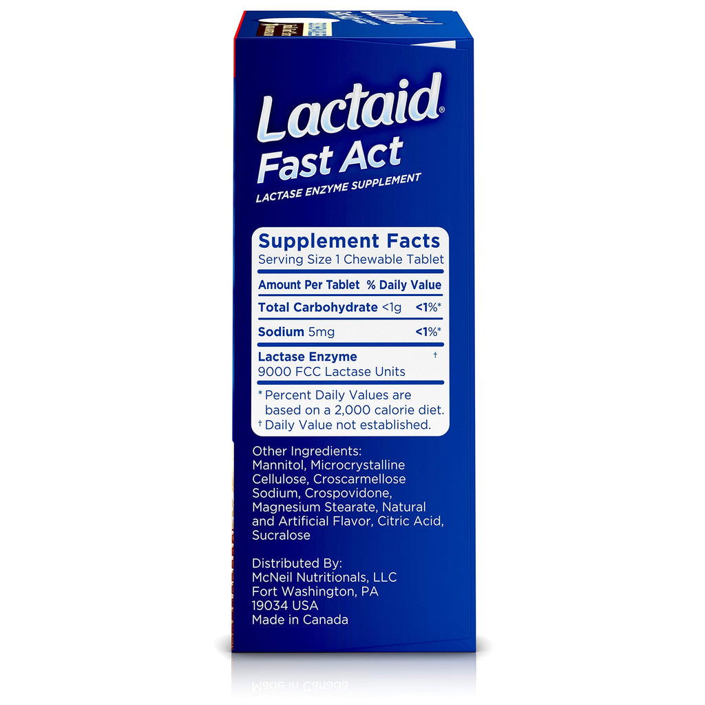 Lactose Intolerance Chewables with Lactase Enzymes, Vanilla Twist, 32 Pks of 1-ct N527456