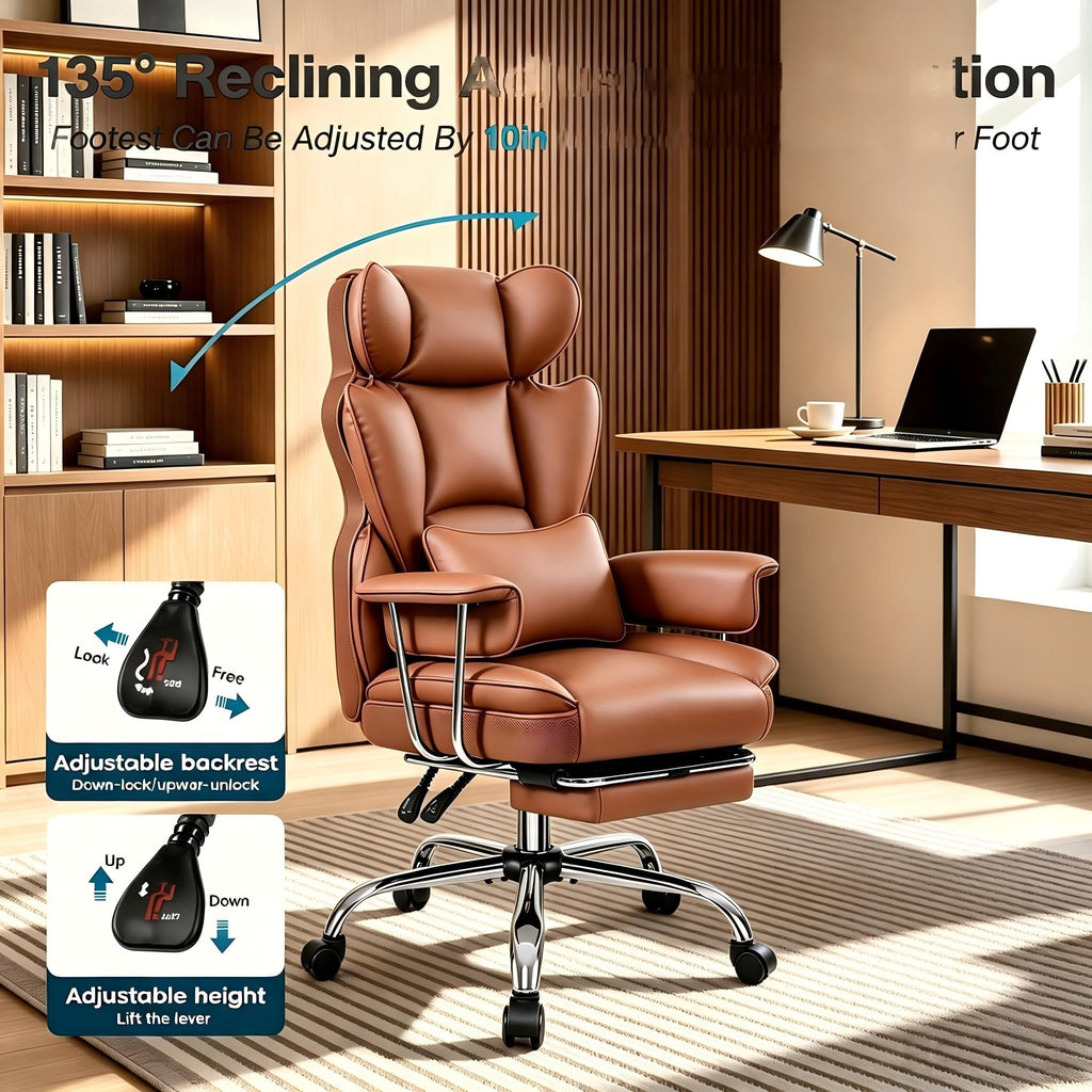 Big and Tall High Back Office Chair with Footrest G3241