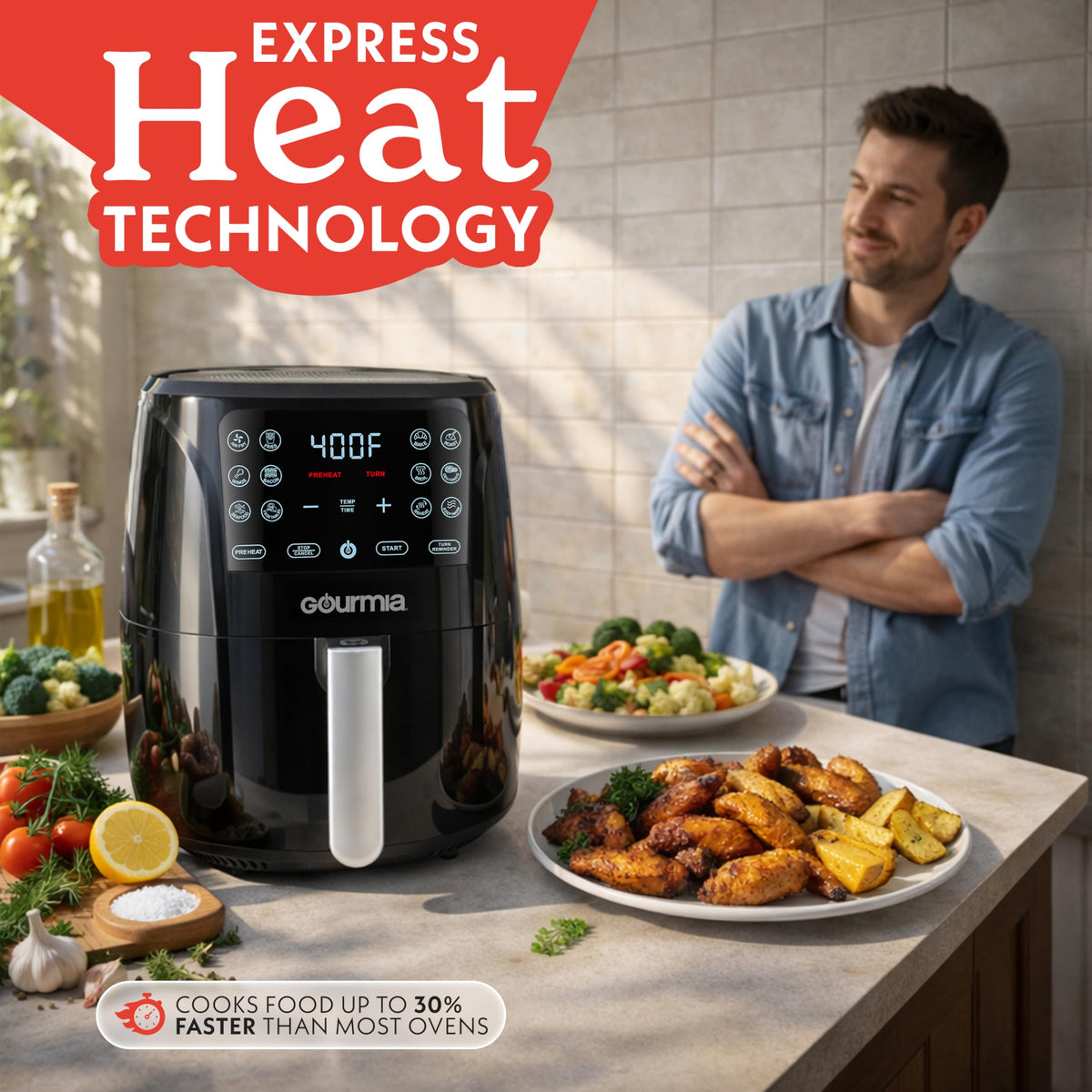 Black 6 Qt Air Fryer K1737