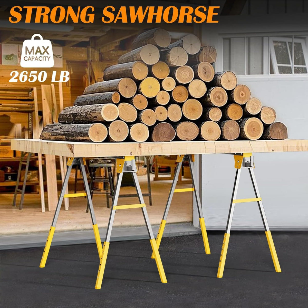 Adjustable Folding Saw Horses 2 Pack H503
