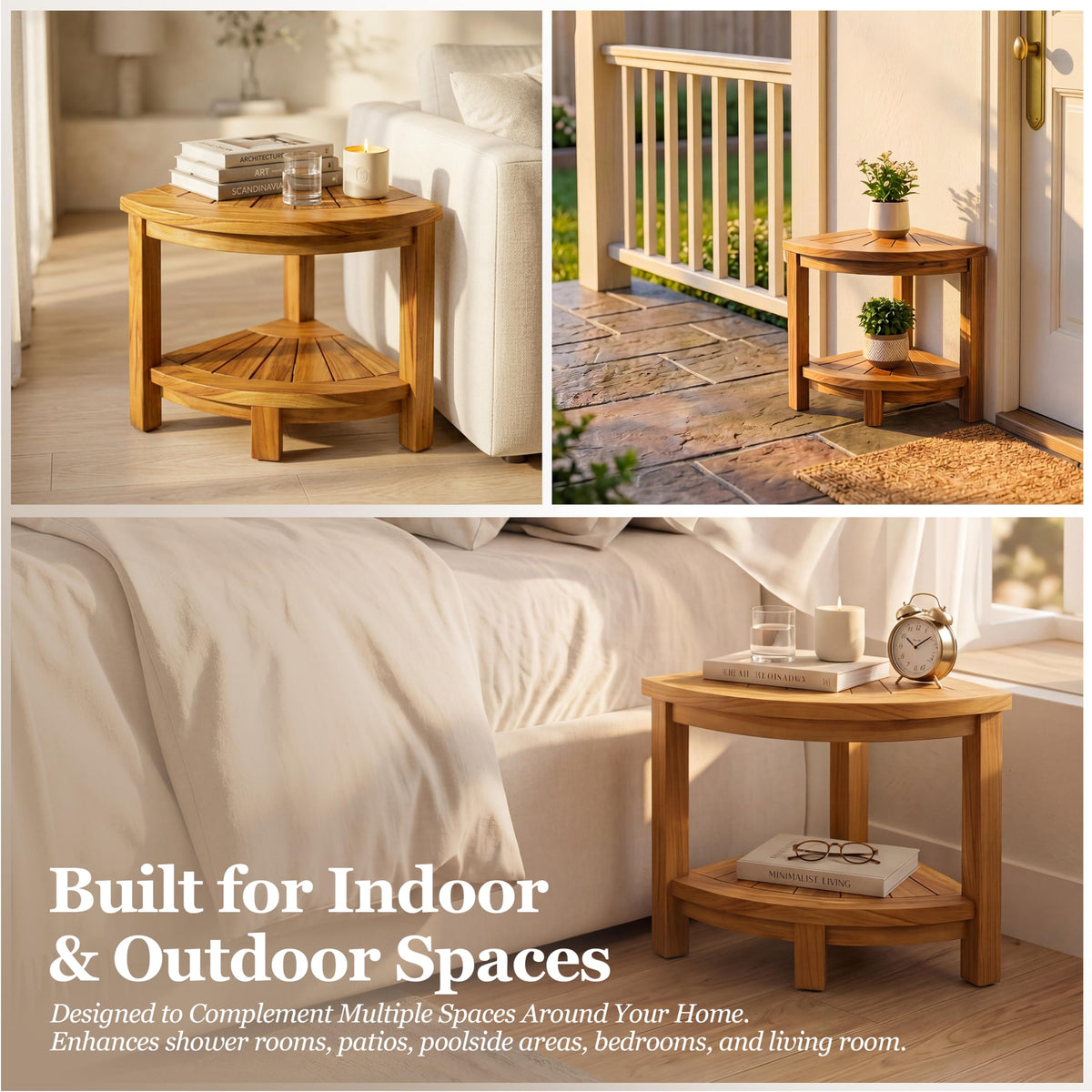 Teak 2 Tier Shower Stool R100194