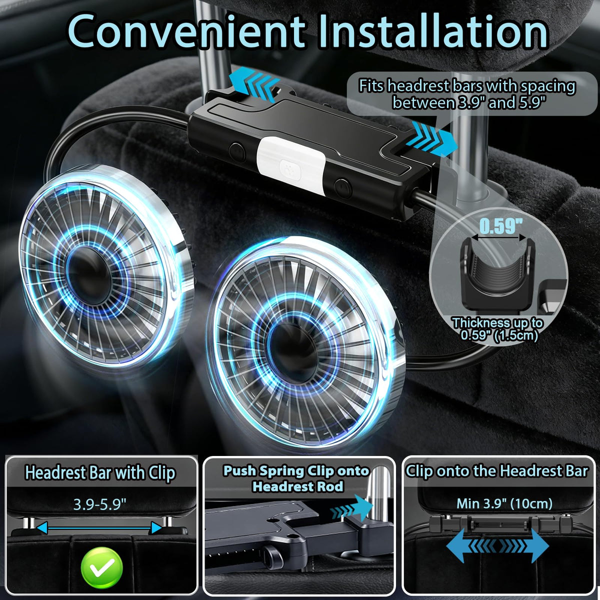 Car Backseat Fans I4098