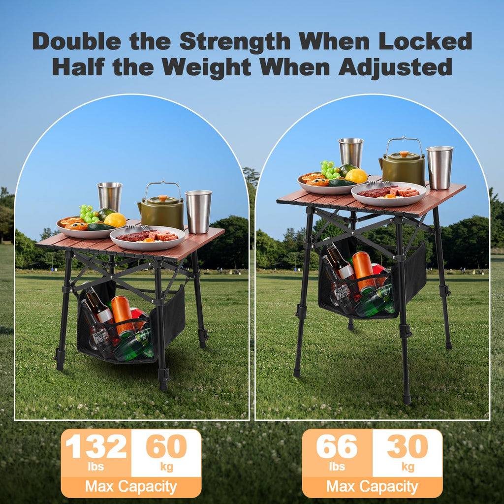 Portable Folding Camping Table Adjustable Height Z793