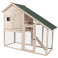 55 Inch 2-Tier Wooden Rabbit Hutch N850016