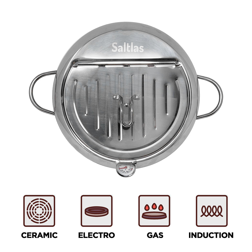 Deep Fryer Pot with Lid, 304 Stainless Steel X879918