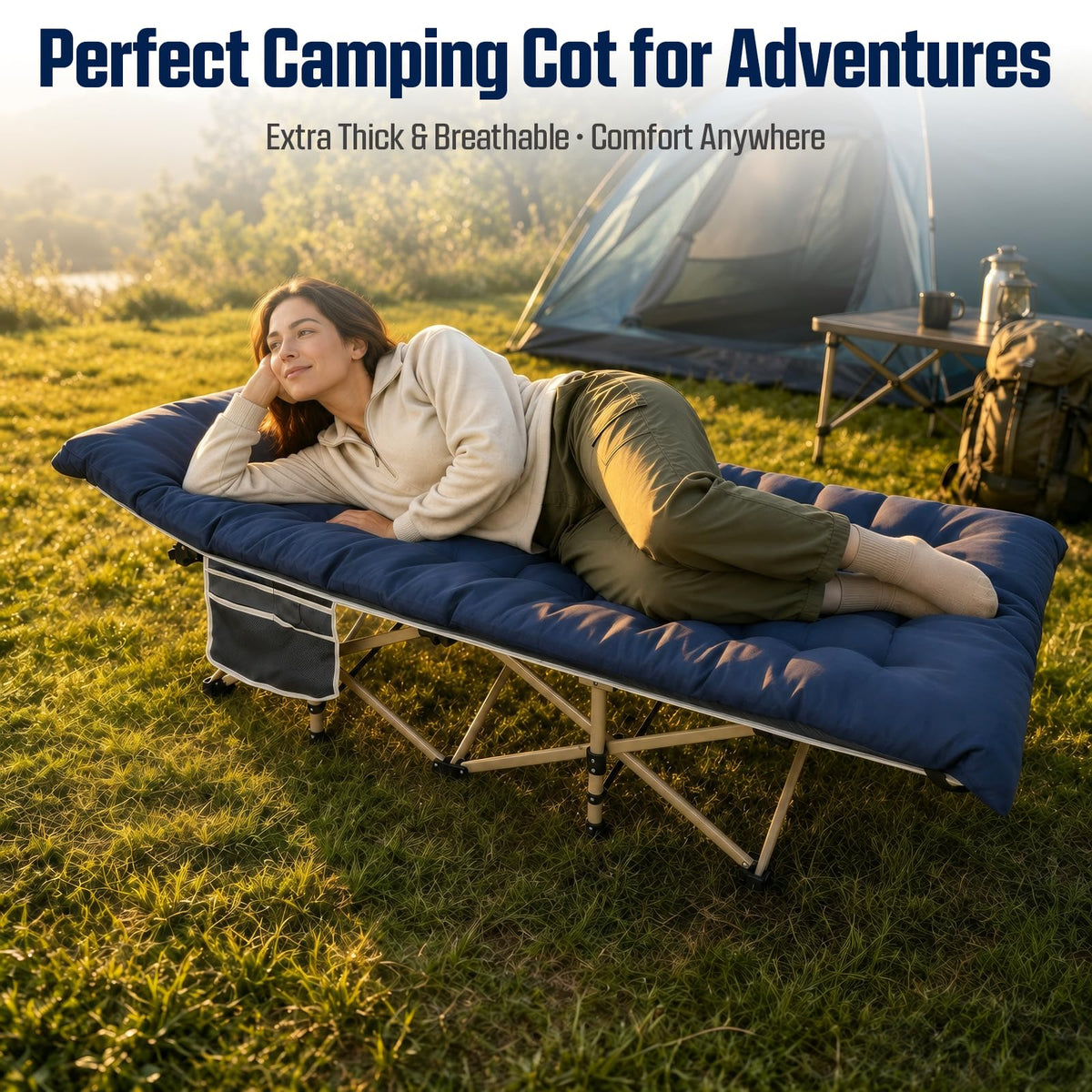 Camping Cot with Mattress M84660