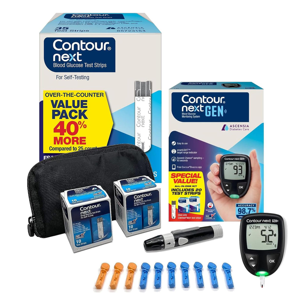 Blood Glucose Monitoring System + 55 Test Strips L229