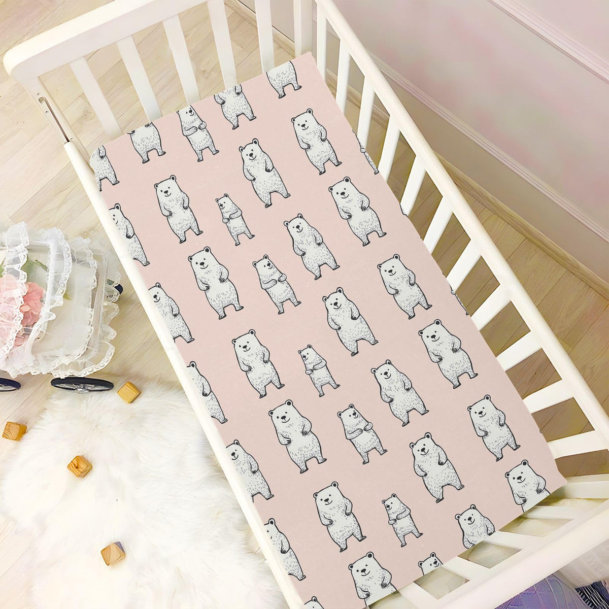 Soft Breathable Microfiber Crib Sheet, Standard Size 28in x 52in L234