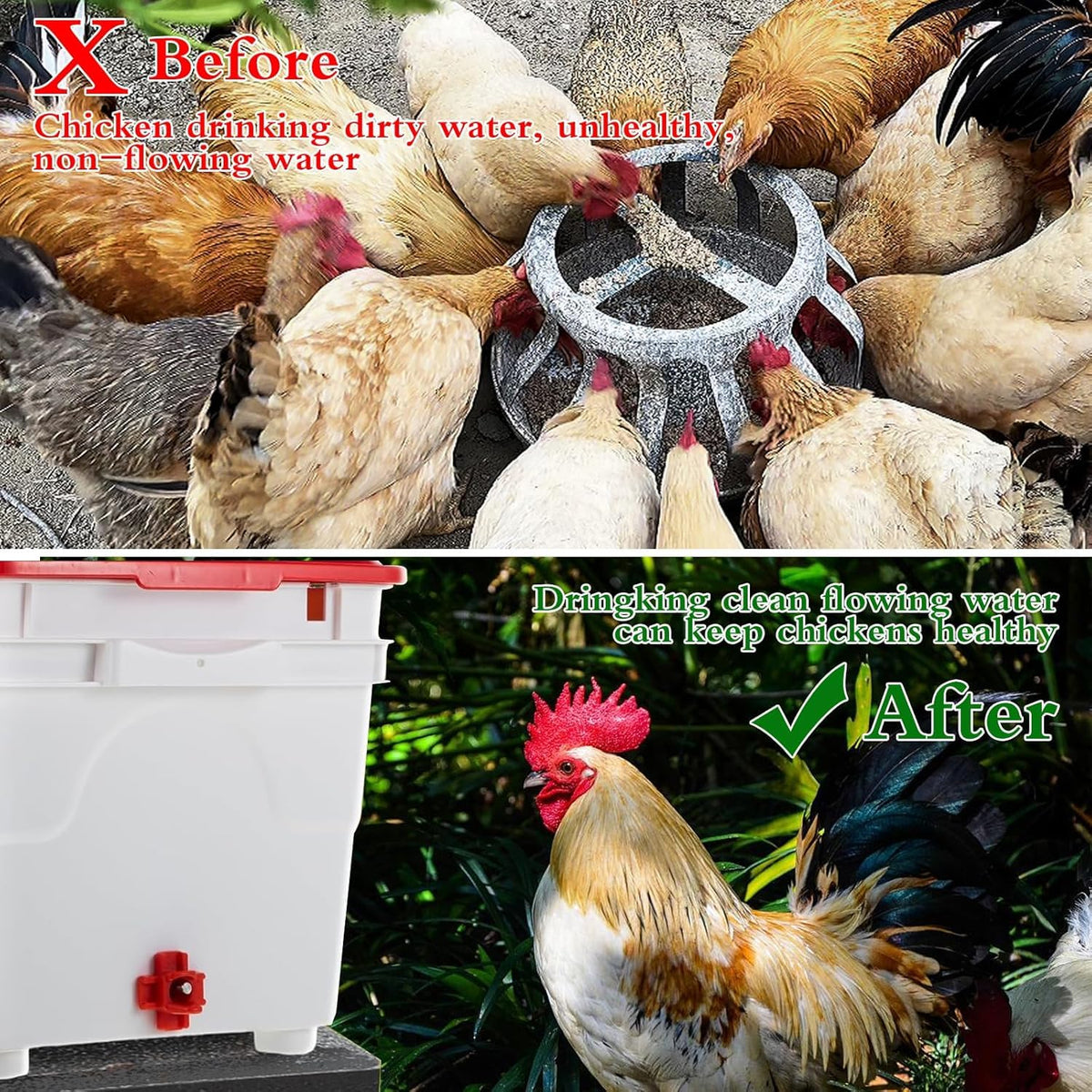 12 Pcs Leakproof Poultry Watering System I716