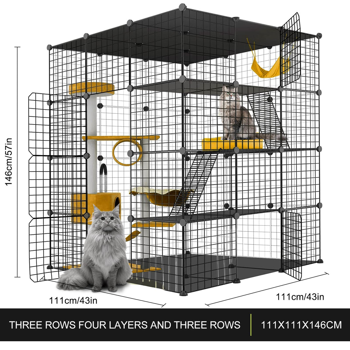 Large Cat Cage Detachable Metal Wire Playpen V46037