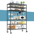 82" 6-Tier Adjustable Storage Shelves with Wheels F6850