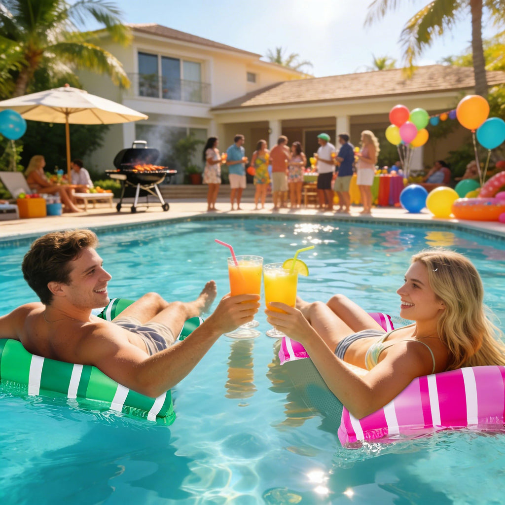 4 Pack Inflatable Pool Float Hammocks N665