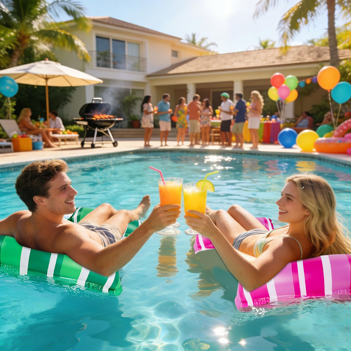 4 Pack Inflatable Pool Float Hammocks N665
