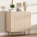 Oak Fluted Sideboard Storage Cabinet with 2 Doors W6393