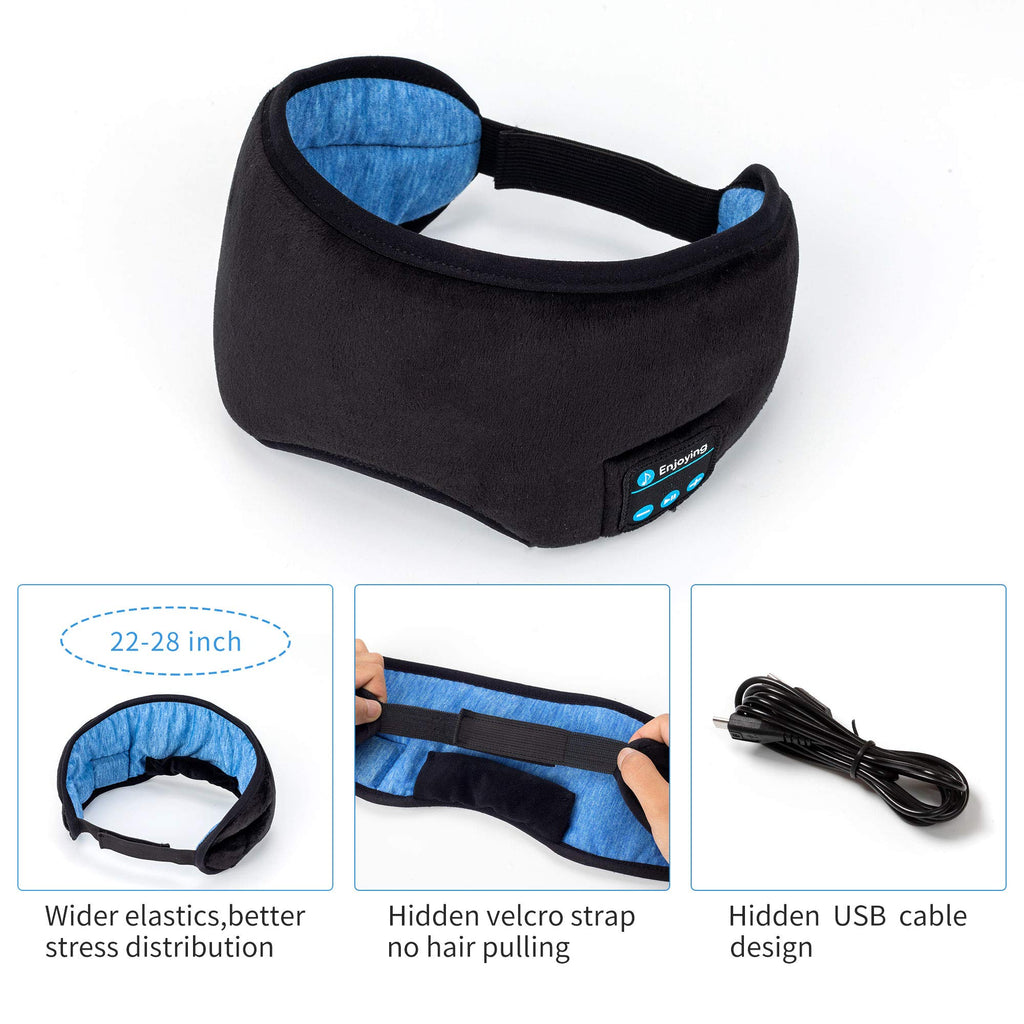 Bluetooth Sleep Headphones Eye Mask with Built-in Speakers Microphone R79993