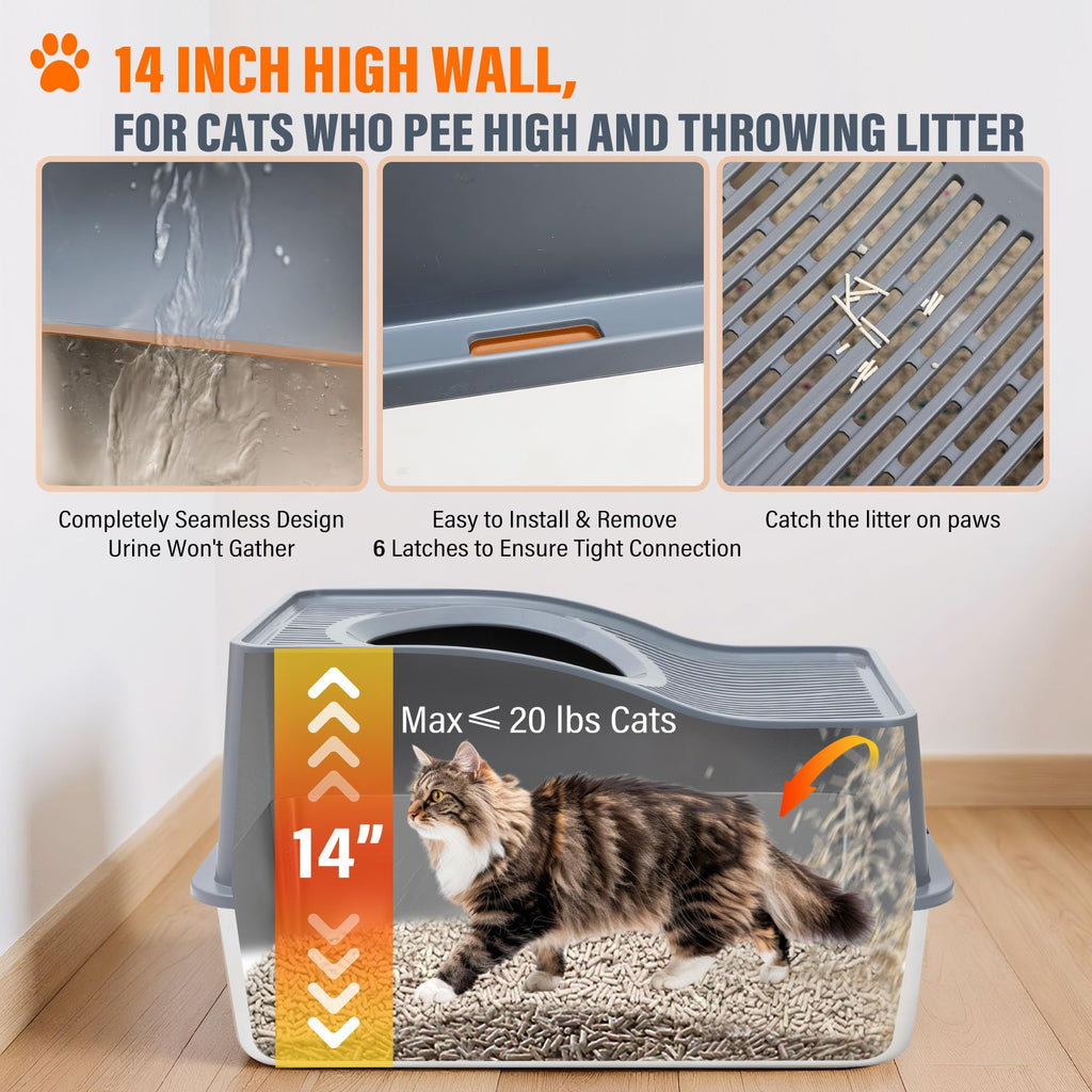 Stainless Steel Top Entry Cat Litter Box P5138
