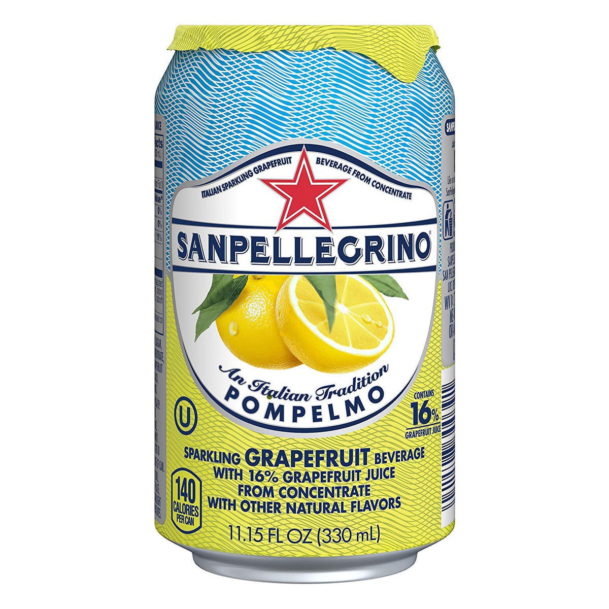 Italian Sparkling Grapefruit Beverage 24 Pack of 11.15 Fl Oz Cans B215