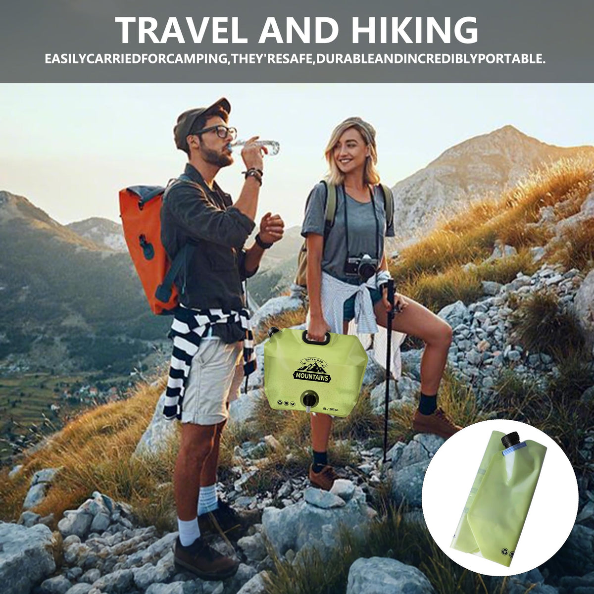 Collapsible 2 Gallon BPA-free Water Container O33392