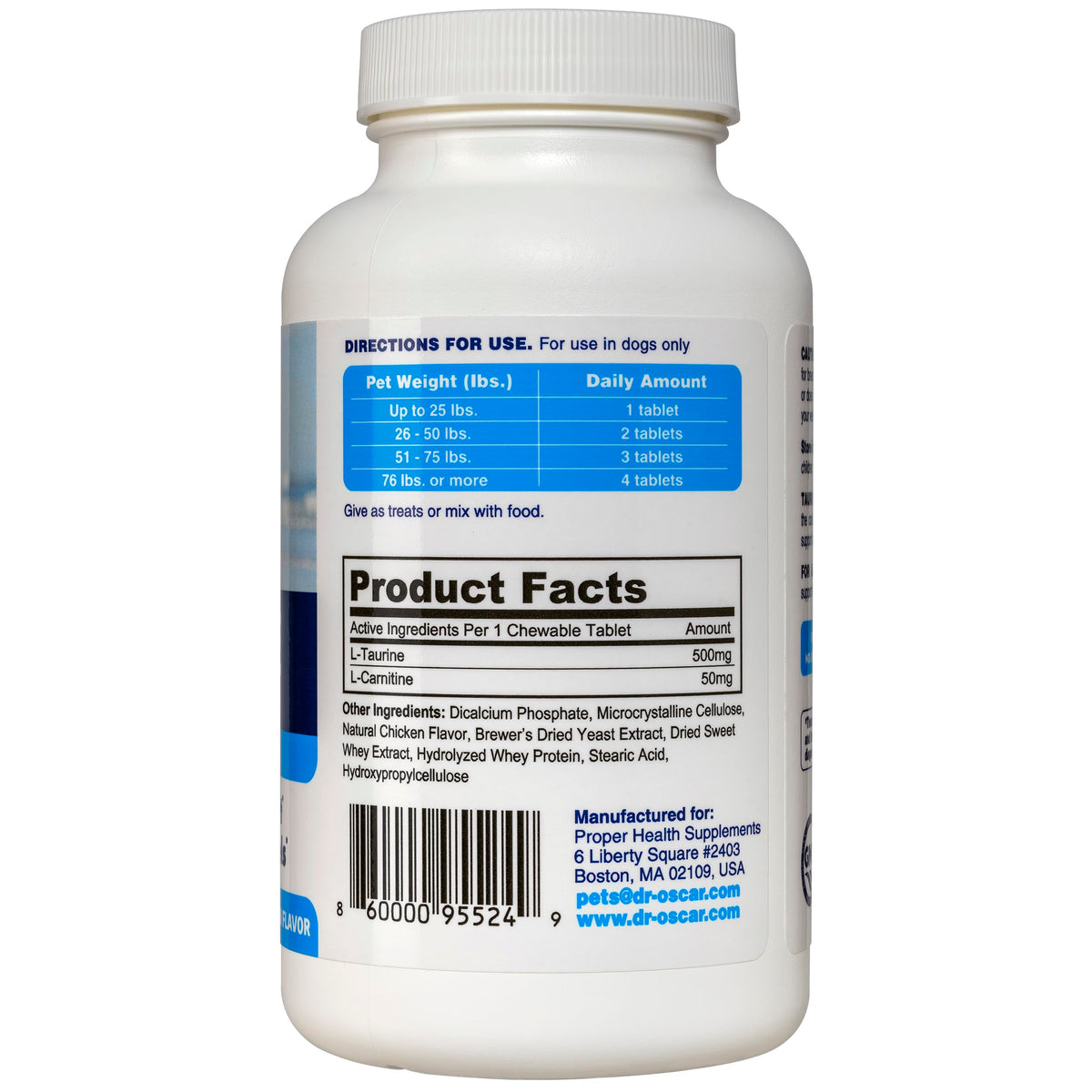 Taurine Supplement for Dogs 120ct O67243