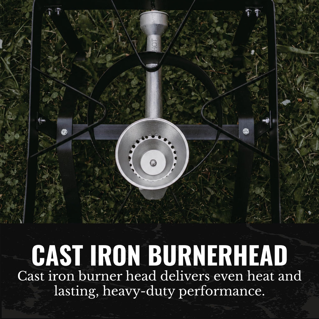 Propane High Pressure Cast-Iron Round Burner Head with Brass Fitting Orifice O18774