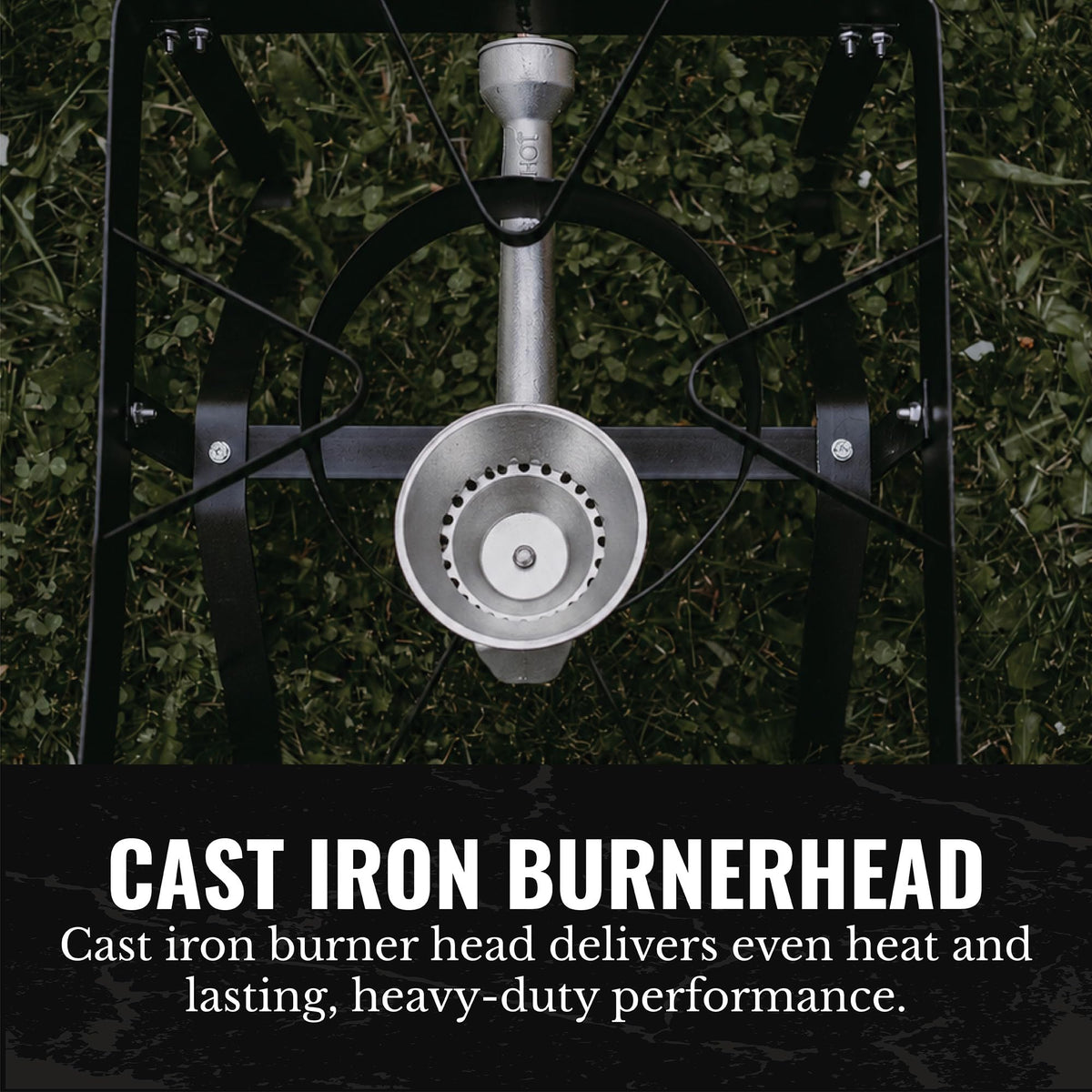 Propane High Pressure Cast-Iron Round Burner Head with Brass Fitting Orifice O18774