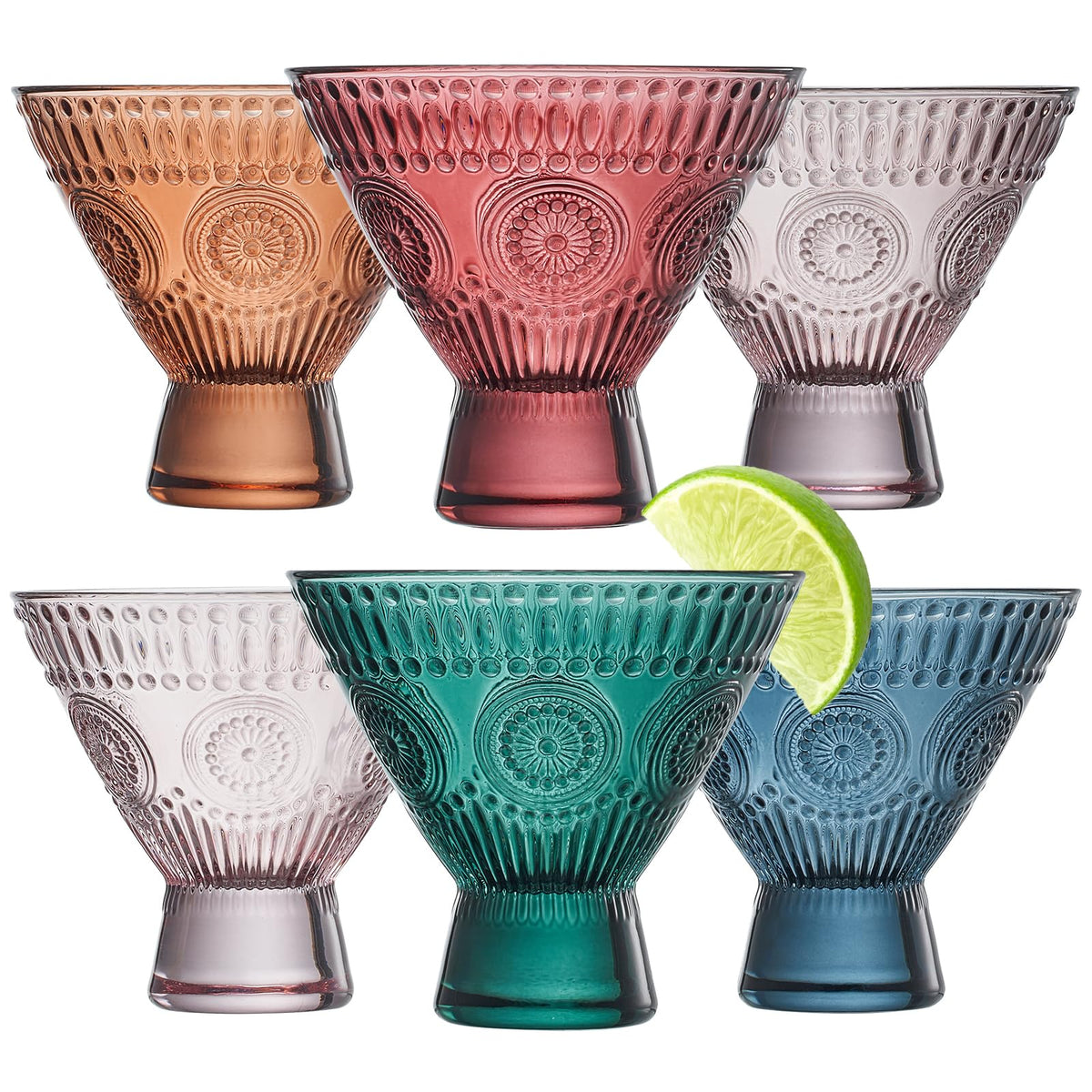 Stemless Martini & Cocktail Glasses Set of 6 X616217