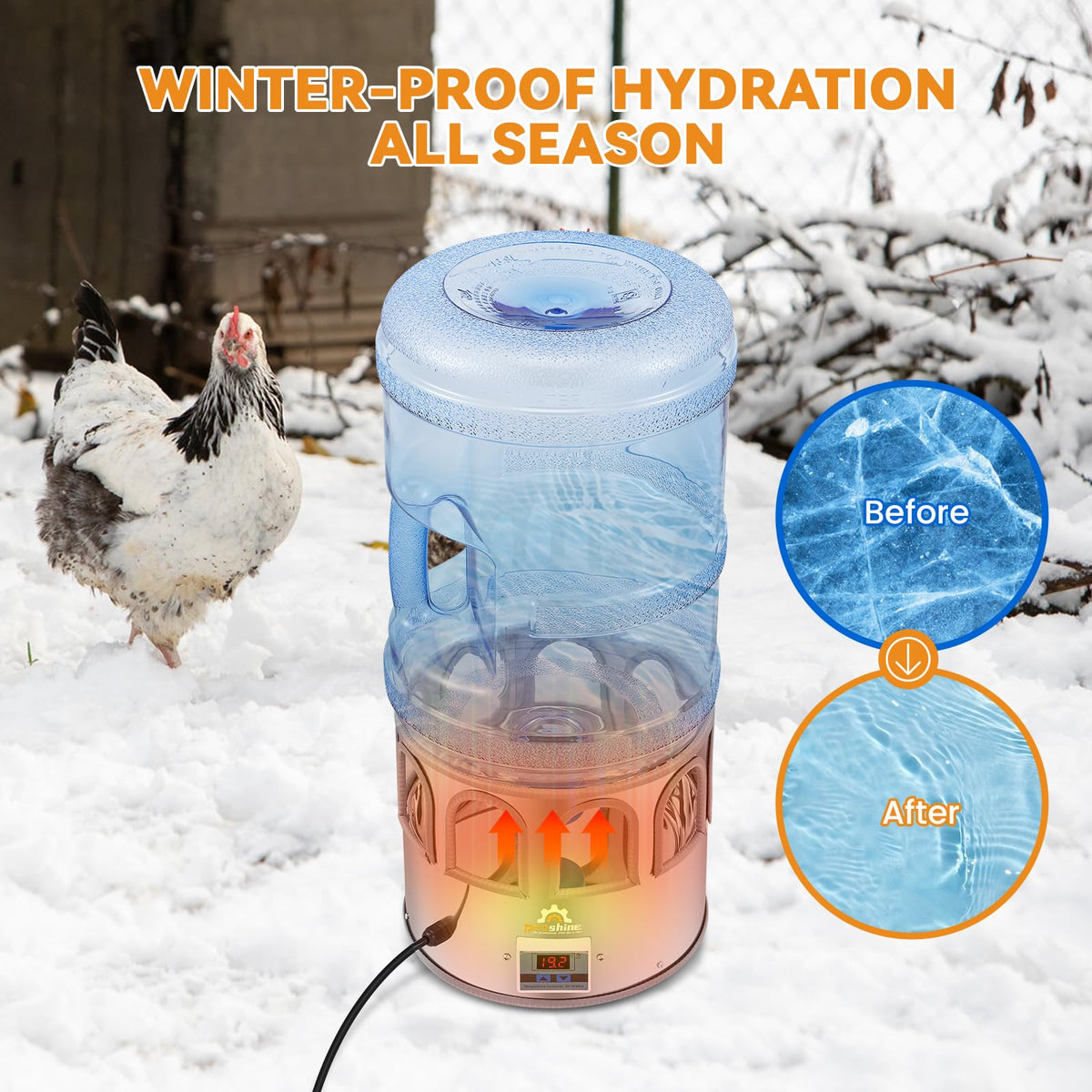 Heated Chicken Waterer 5 Gallon X617