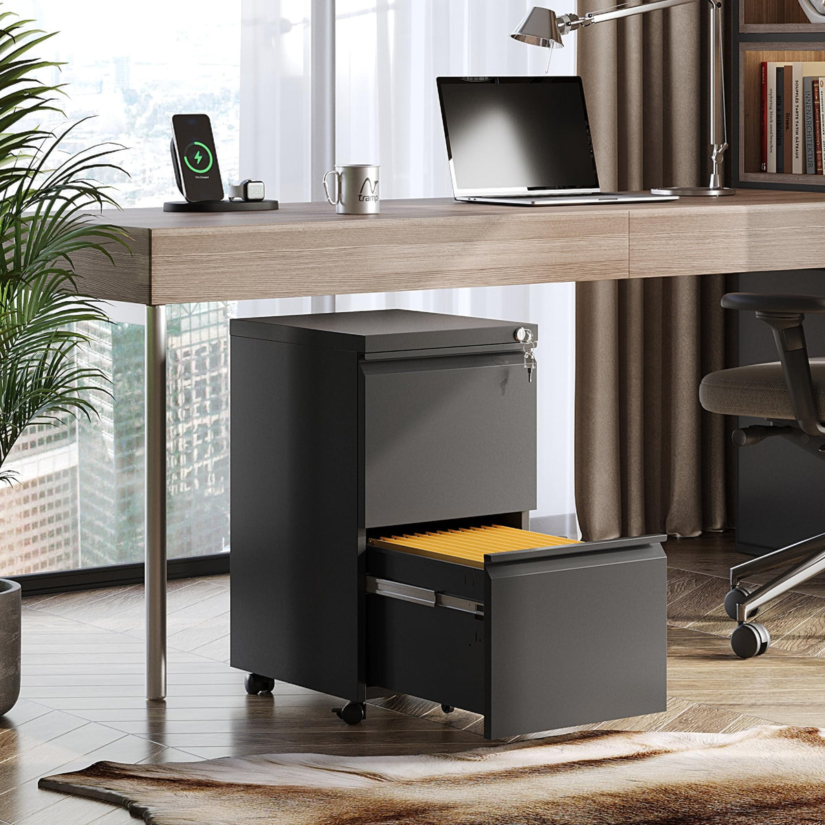 2 Drawer Metal File Cabinet E1204
