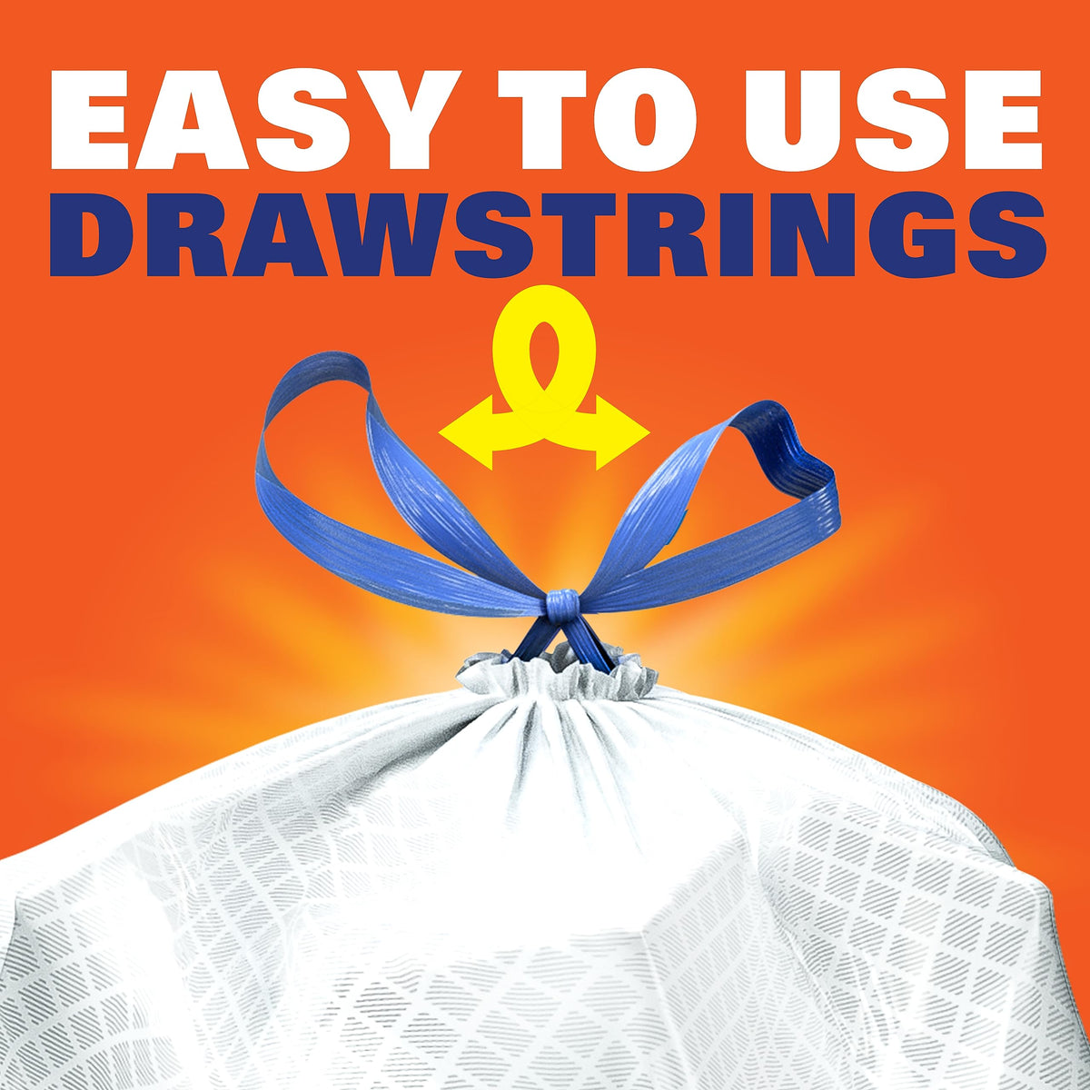 13 Gal White Unscented Kitchen Trash Bags H12227