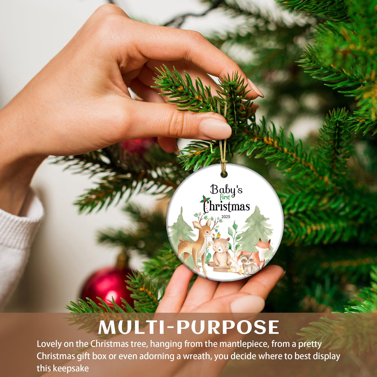 Baby's First Christmas Ornament 2025 Ceramic Decoration E367