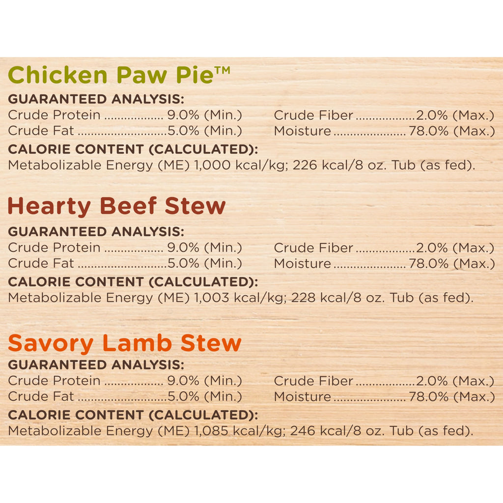 Savory Favorites Wet Dog Food Variety Pack, 8 oz Tubs S6296